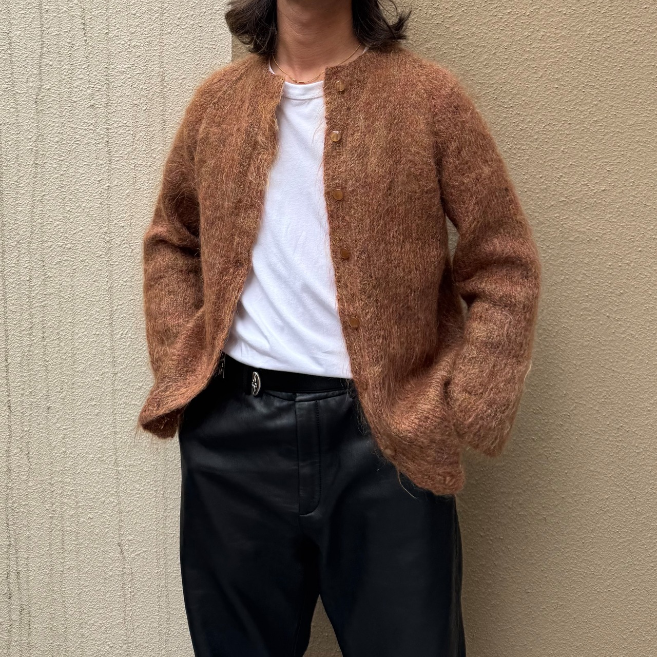 HAND KNIT MIX COLOR CARDIGAN