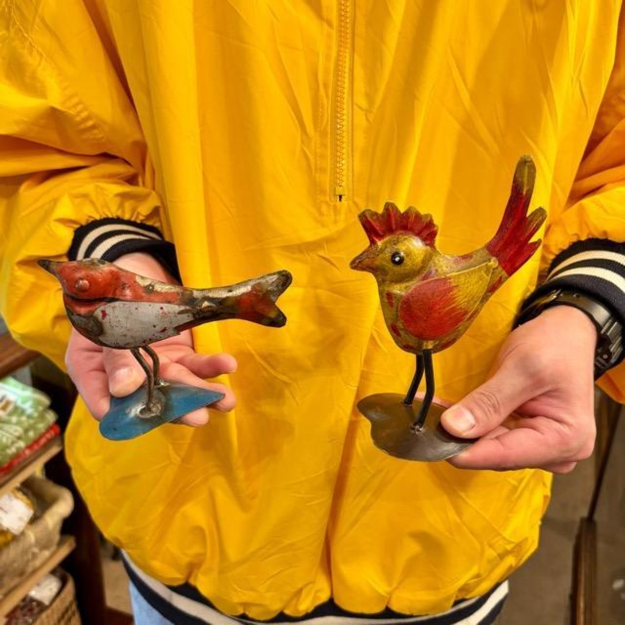 India Brocanto Iron Bird 2Type インド ブロカントアイアンバード 2種 置物 鳥 バード 雑貨 古道具 鉄製 アンティーク