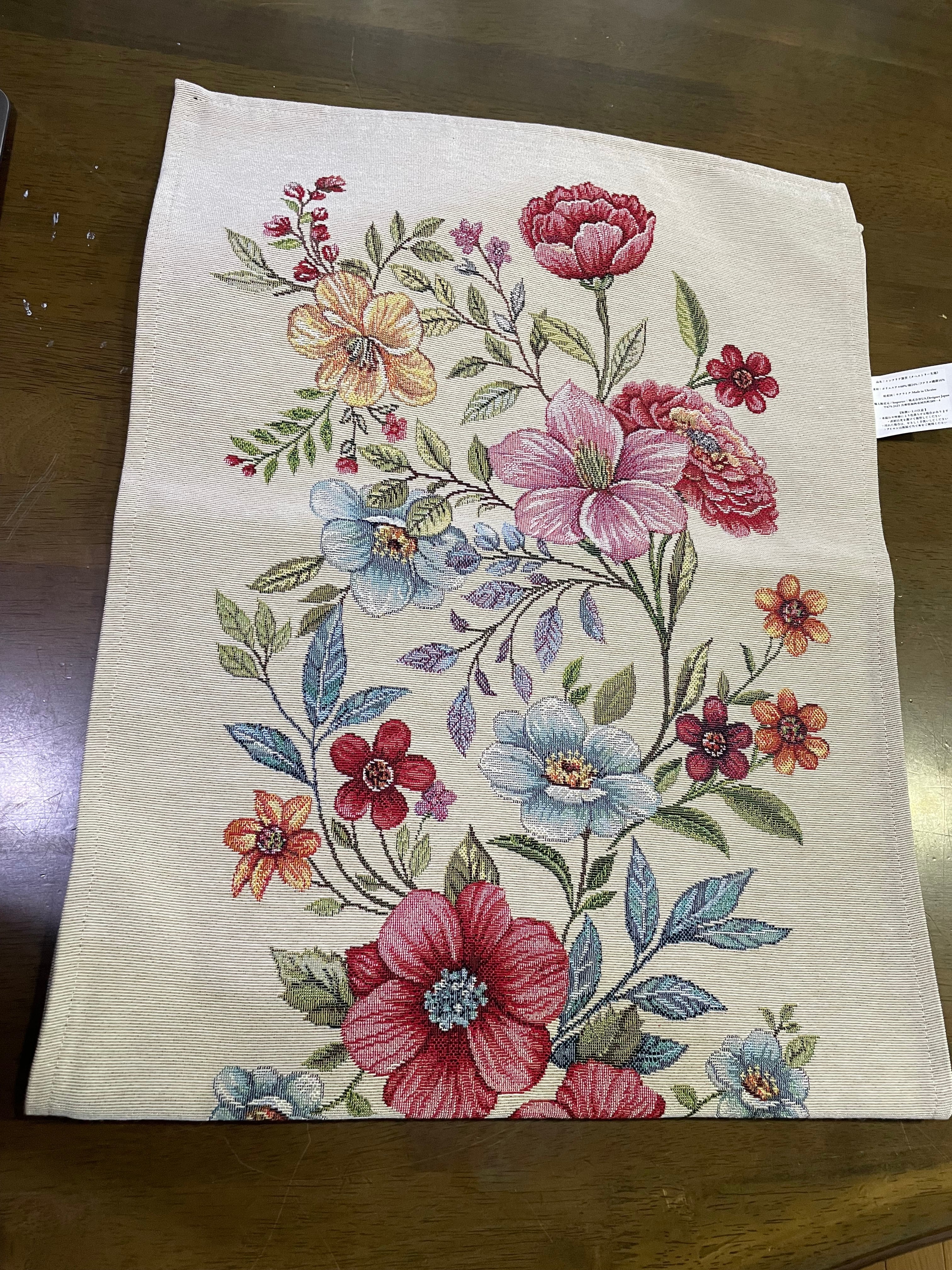 タペストリーテーブルランナー 37х97cm フラワー 花 ウクライナ製