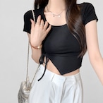 cutout hem cropped tops / l0774