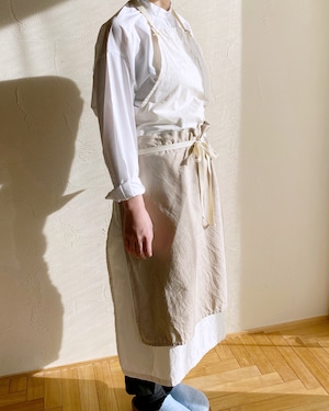 POLITE work apron 01 KI / ポライト ワークエプロン 01(キナリ)