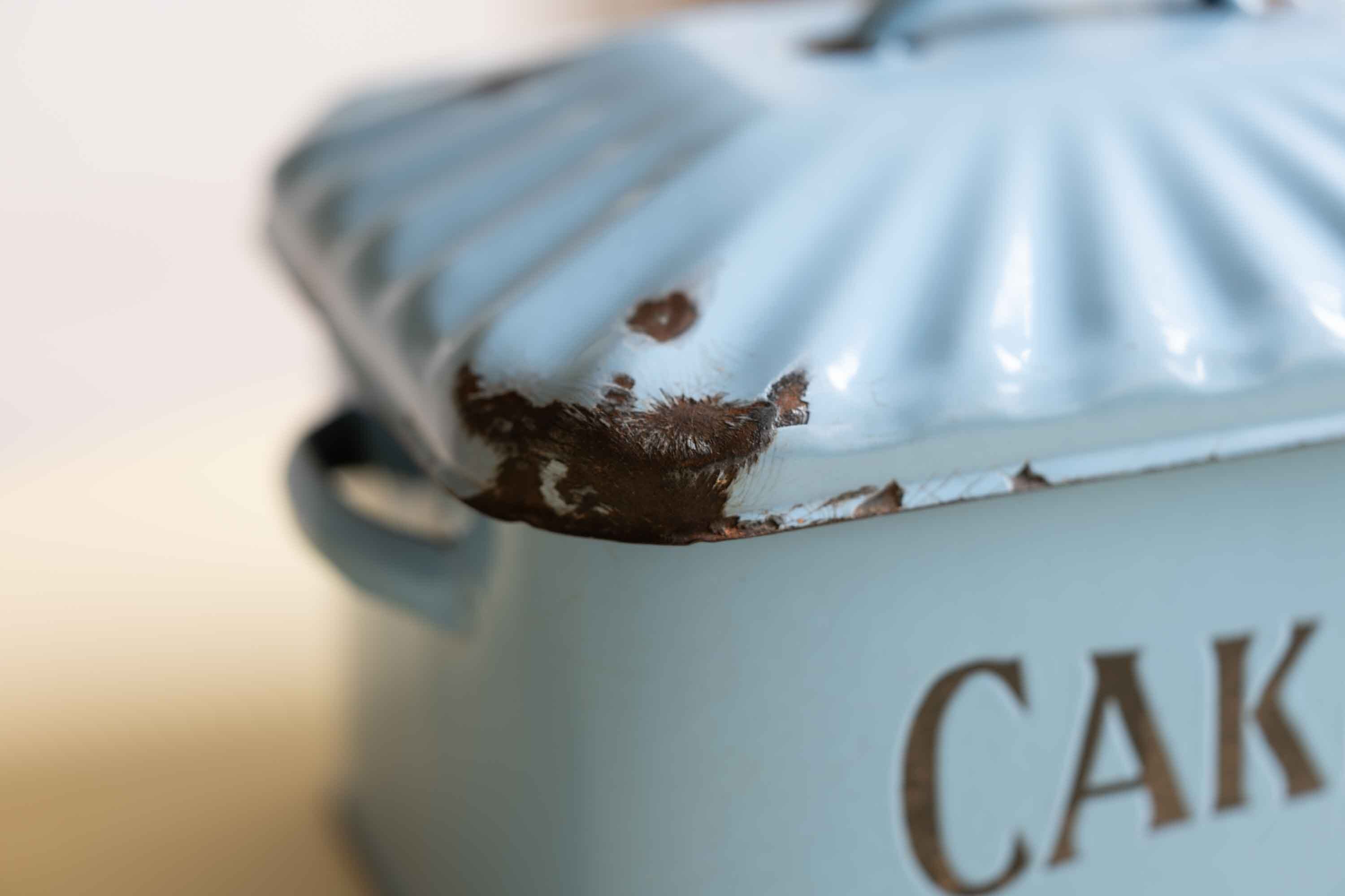 英国アンティーク ブルーのケーキ缶 No.31 | a4bwiinblad