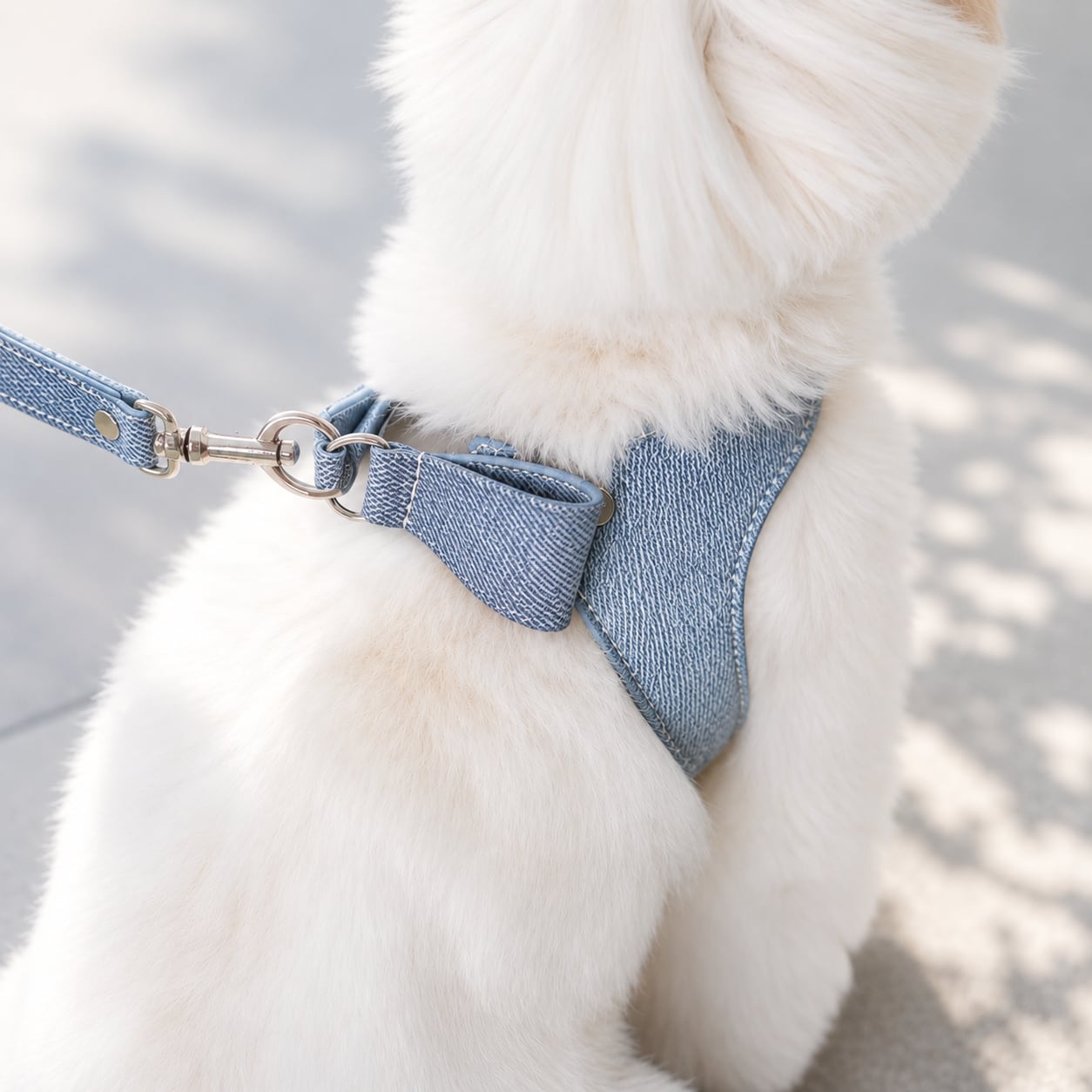 Milla Ribbon Harness Denim（名入れ刻印対応） バックリボンハーネス