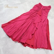 社交ダンス 衣装 スカート ピンク系 チャコット Chacott レッスン 練習 フリル 透け感 ピンク 濃いピンク マゼンタ 軽い 上品 華やか 鮮やか かわいい おしゃれ シャーリング レッスンウェア 練習着 ふんわり フレア スカート 踊る衣装 ダンスウェア 女性用 エレガント 軽やか シンプル おしゃれなデザイン