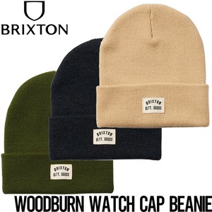 ニットキャップ カフビーニー BRIXTON ブリクストン WOODBURN WATCH CAP BEANIE 11508BSC