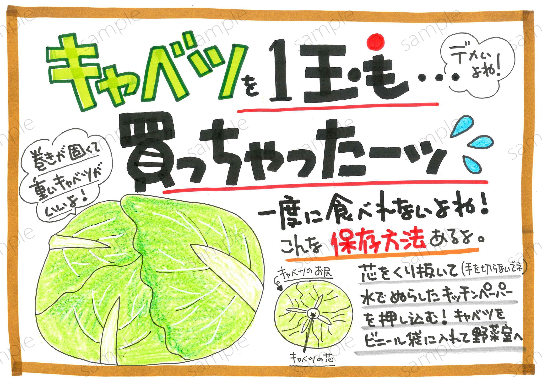 キャベツの保存方法
