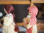 小さなとうもろこし人形　レッド　2体セット（亀裂あり） 画像11