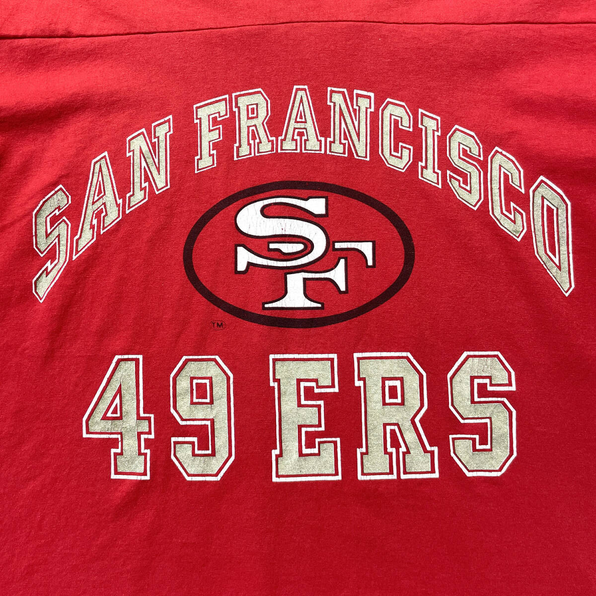 古着 90S LOGO7 ロゴセブン NFL サンフランシスコ49ERS Vネック
