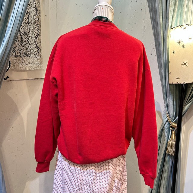 80's santa red color sweat