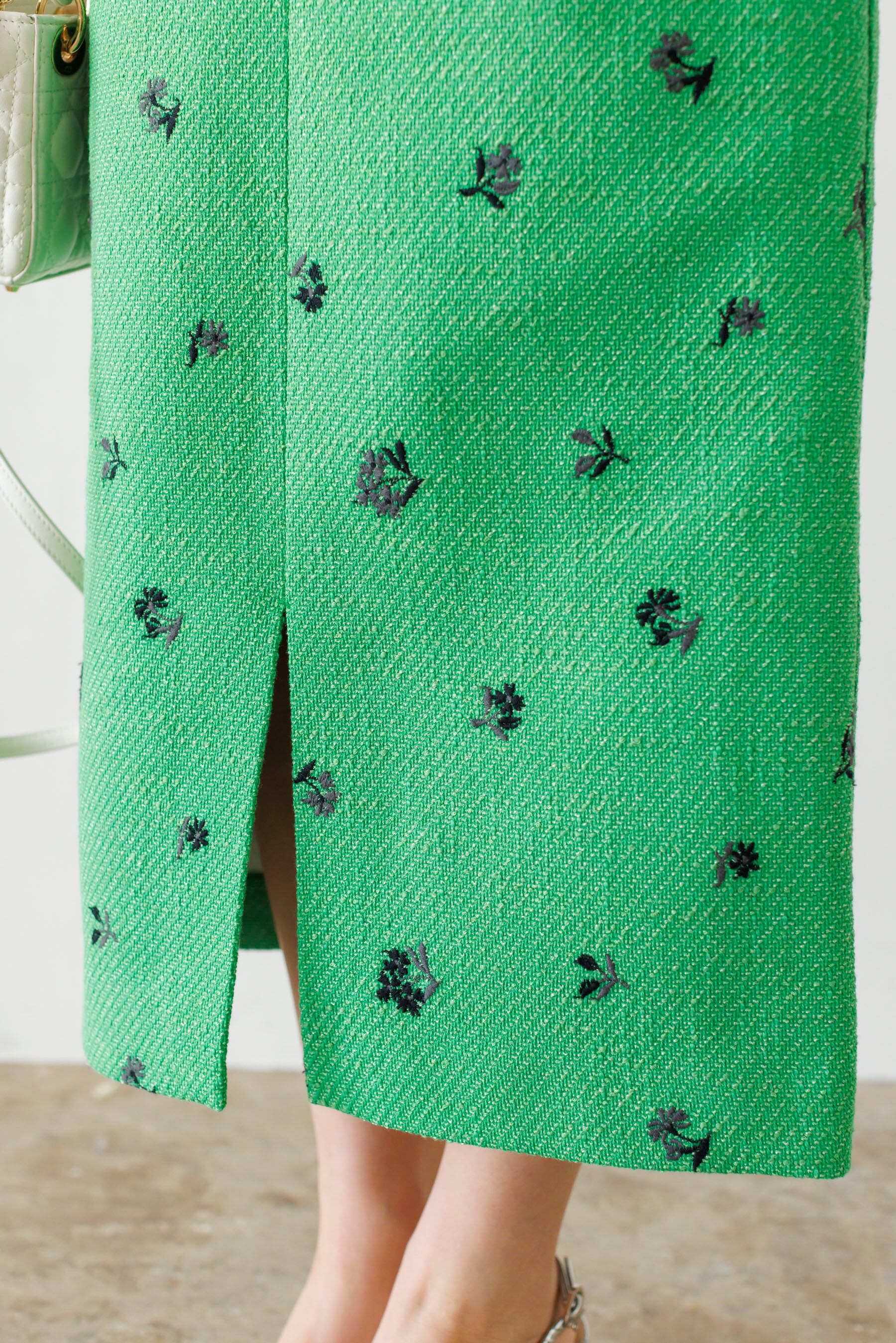 3/15(fri)21:00ーOriginal embroidery tweed skirt | Bluelea 
