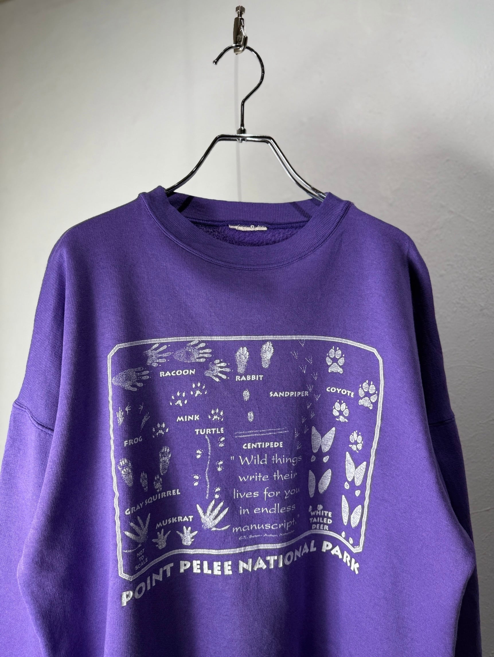 90’s Canada “Point Pelee National Park” Animal Tracks Sweatshirt