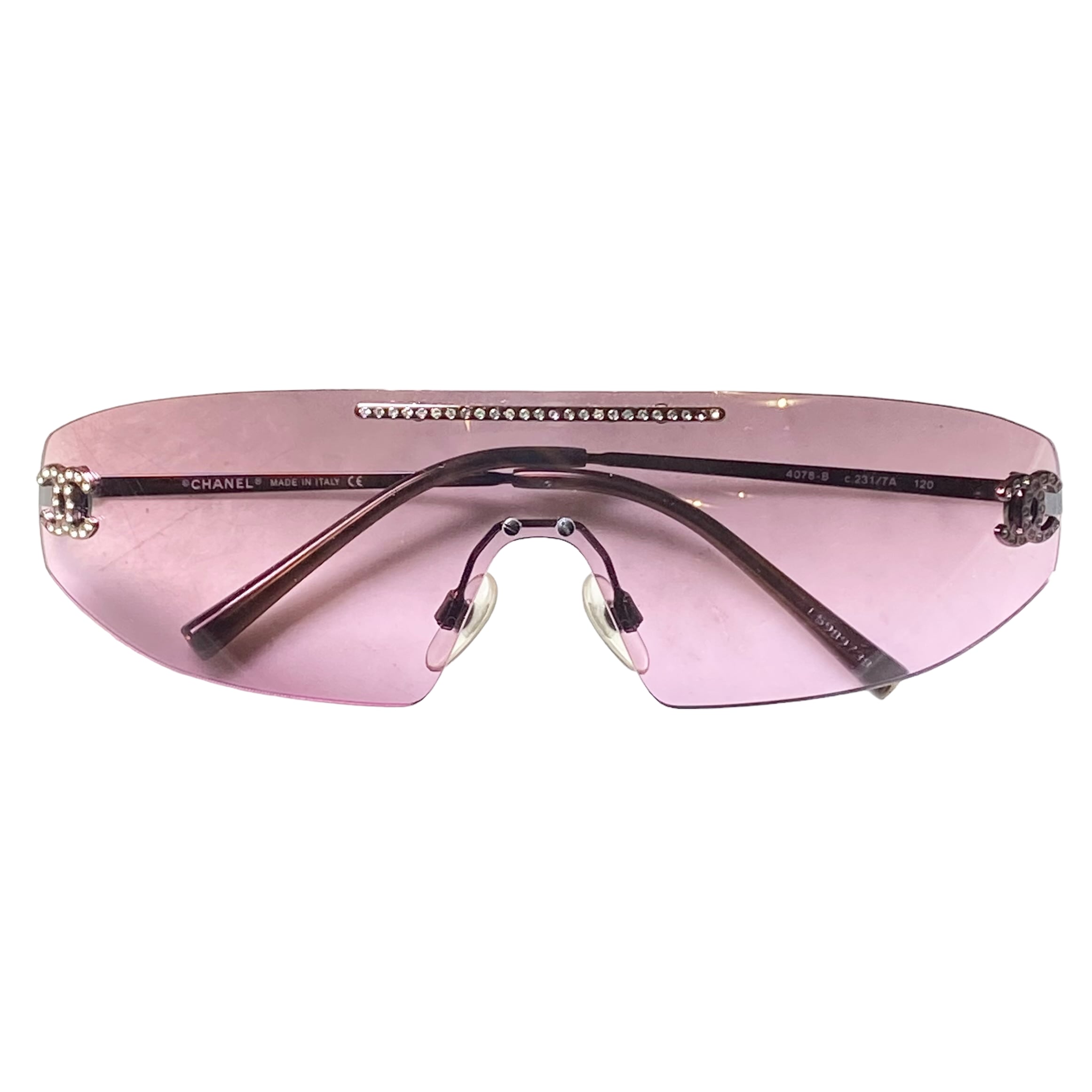 小物 CHANEL sports sunglasses rimless y2k Chanel Silver CC Rimless Sunglasses ○ Labellov ○ Buy and Sell