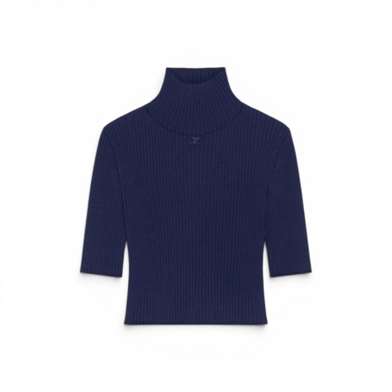 【courreges】CROPPED RIB KNIT TOP - 1