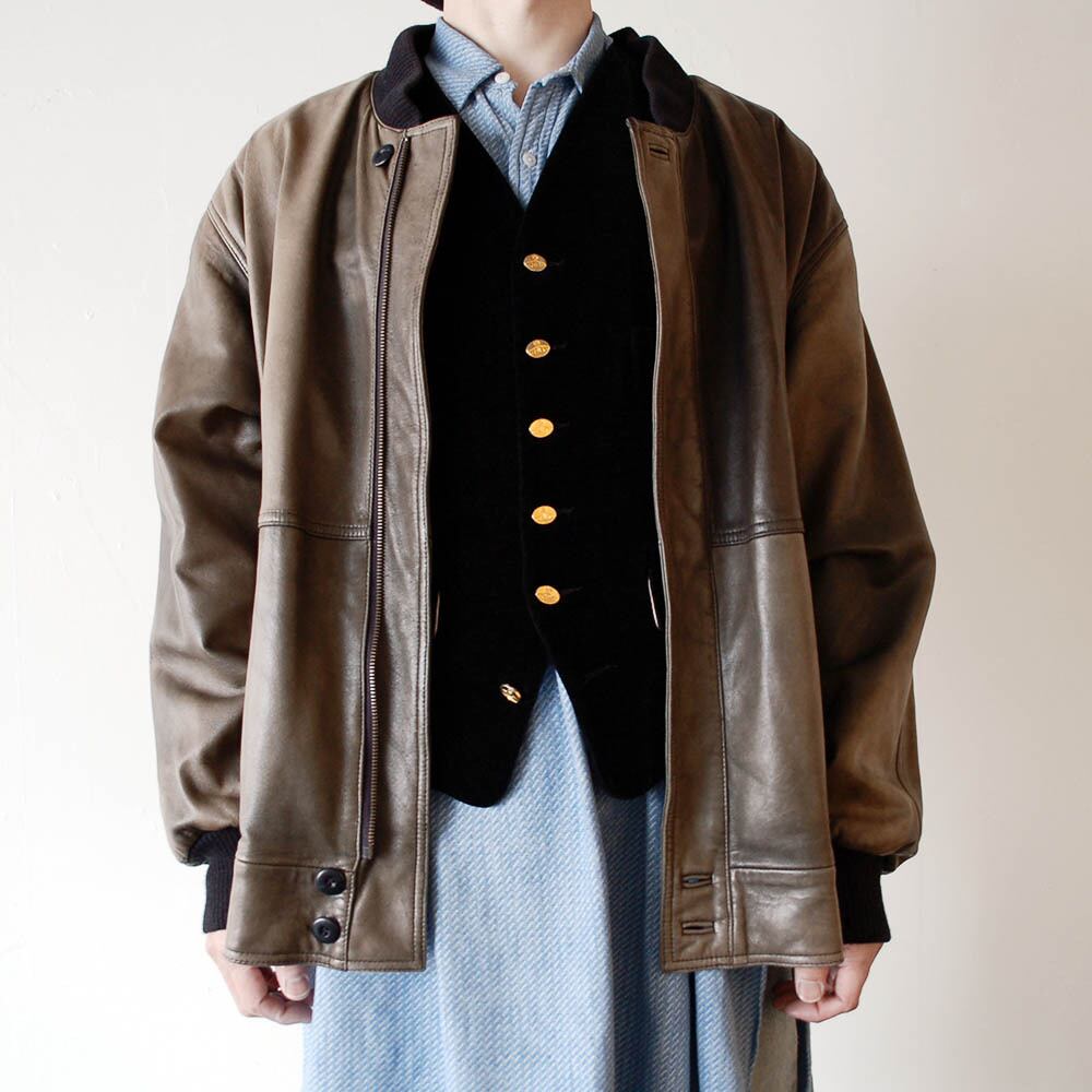 80s BMW M-STYLE vintage leather jacket | excube.e_shop