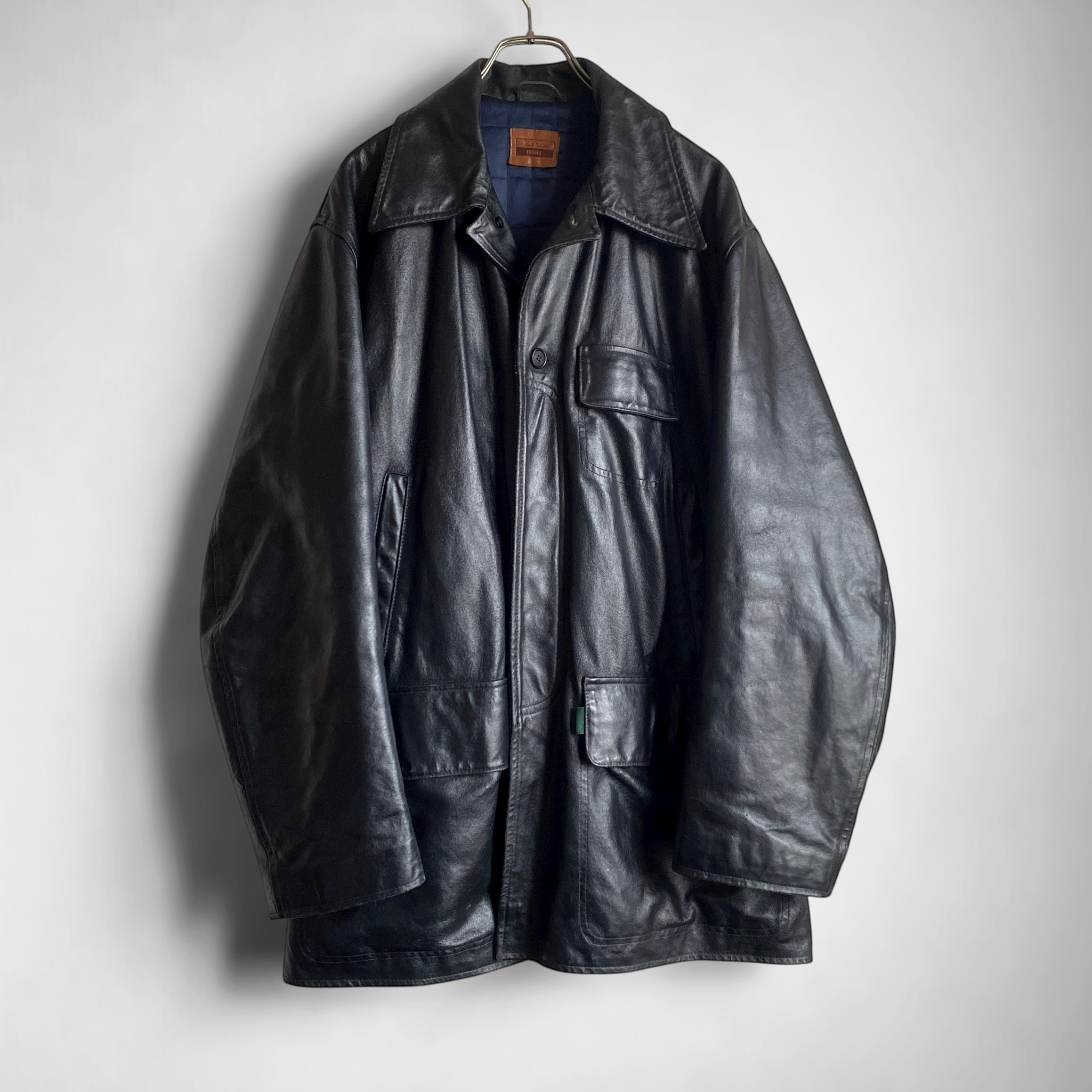 90s イングランド製 Paul Smith Jeans レザーカーコート 黒 90s Paul Smith Jeans leather carcoat | CLOSE CLOTHES
