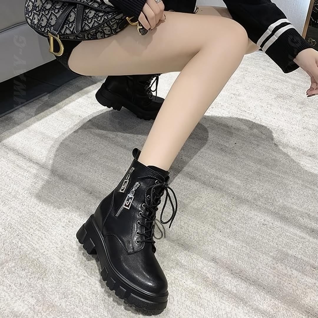 ダブルジッパー厚底ショートブーツ 全１色 Hwg738 Highway G ストリートファッション通販