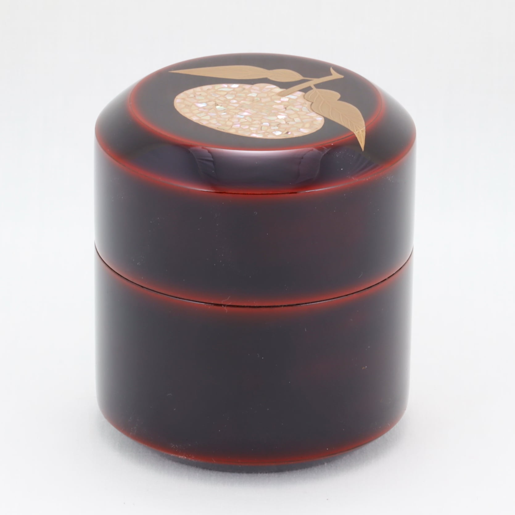 茶びつ　輪島塗 216 輪島塗 茶筒／溜塗／柚子 | 輪島塗 加藤漆器店 公式オンラインショップ