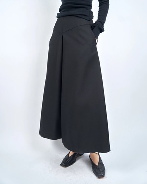 【HARUNOBUMURATA】  IVY – WOOL FLARE SKIRT – BLACK