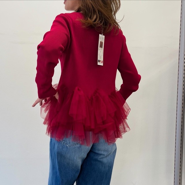 ロージー　Rosiee　R751238  袖チュールリブKnit