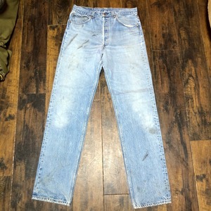 90s Levi's USA製 501 デニムパンツ W34 L38 W82cm リーバイス ヴィンテージ ダメージ 552刻印 インディゴ グランジ ボタンフライ 80s