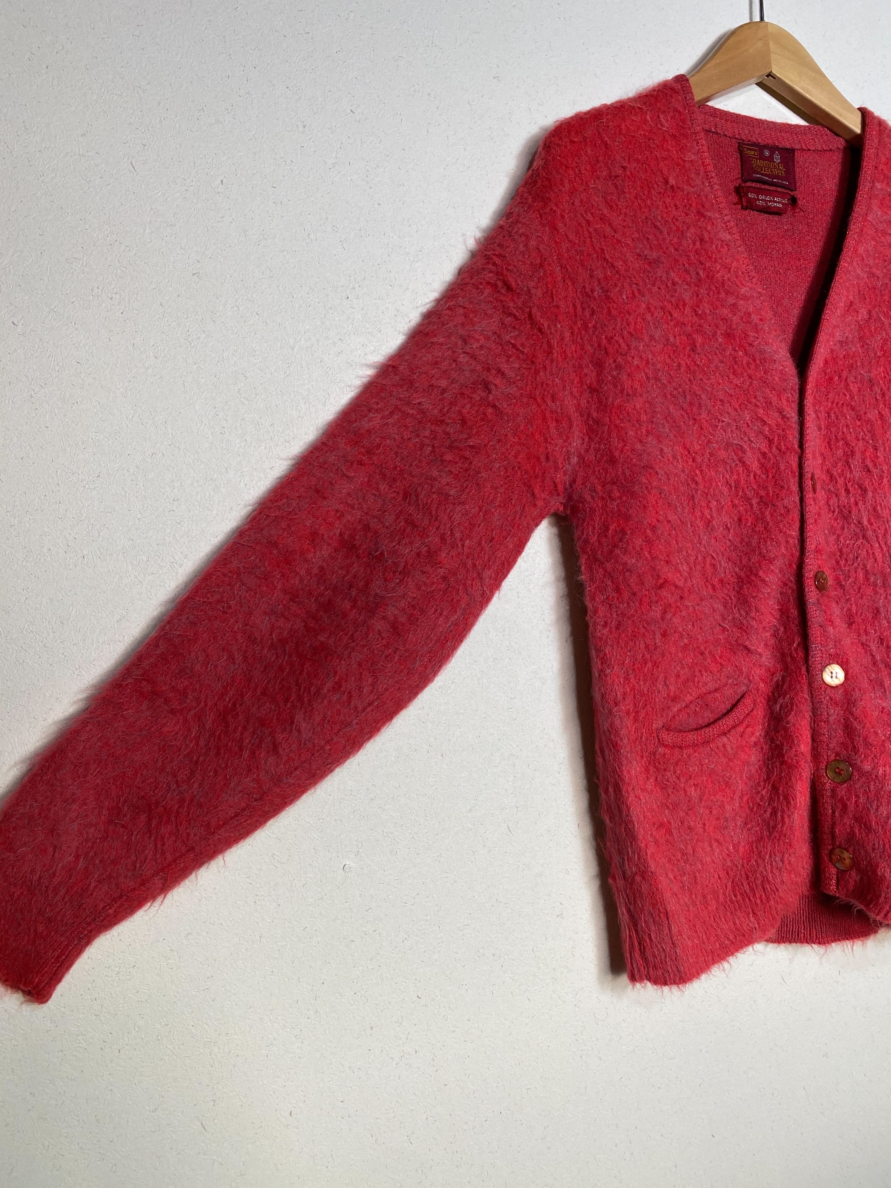 70's Sears traditional collection mohair cardigan モヘア