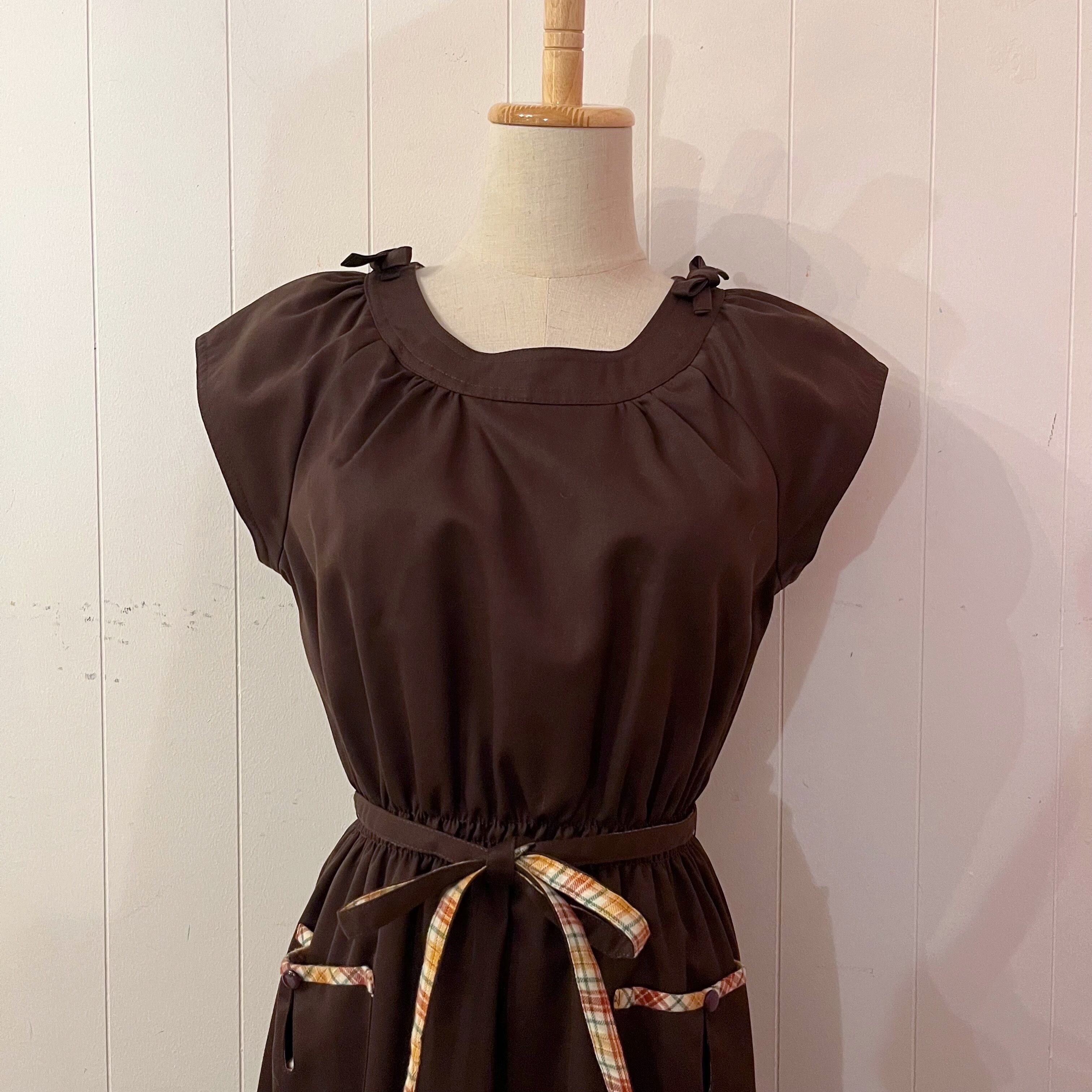 orange check ribbon jumper skirt