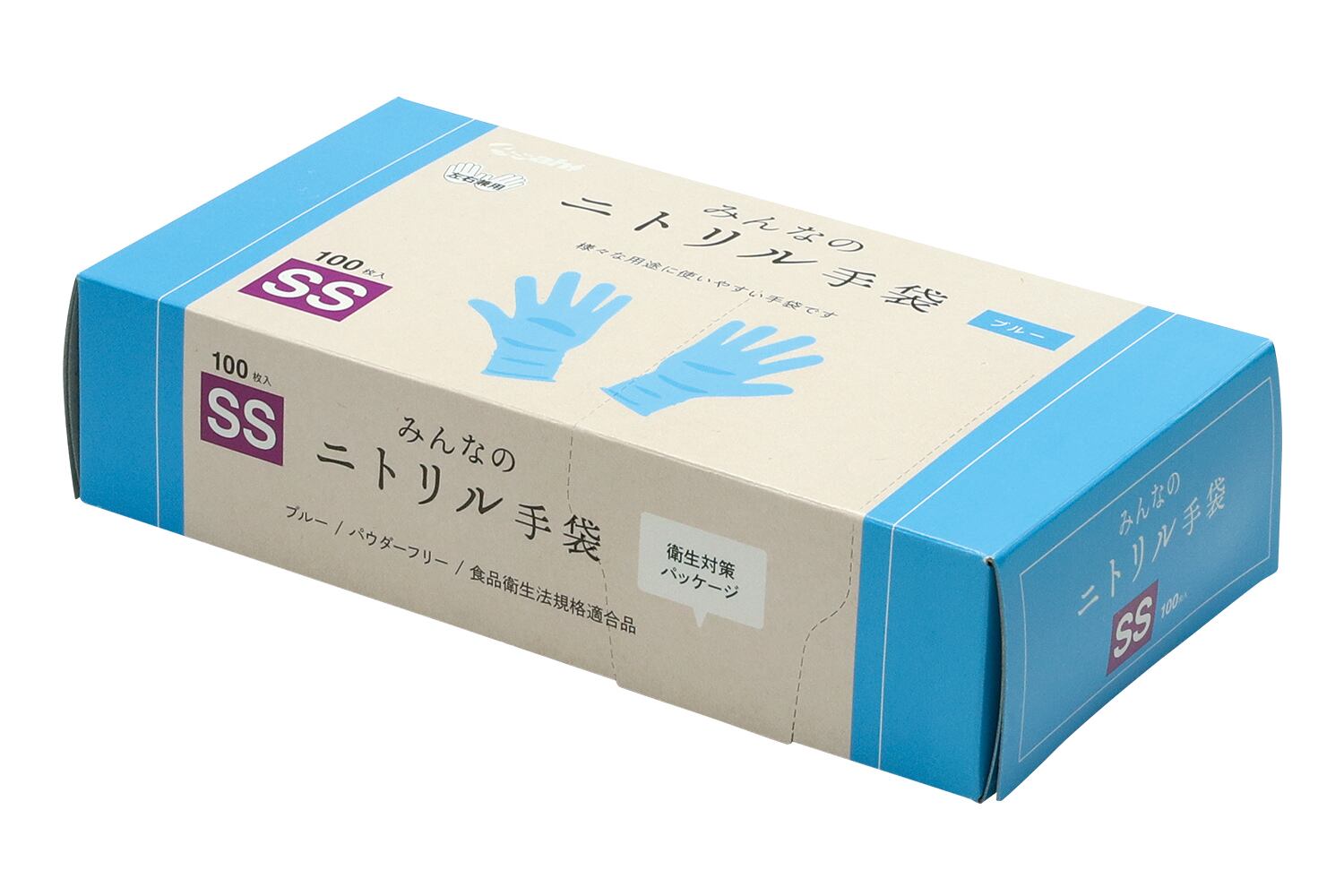 みんなのニトリル手袋 Mサイズ ブルー 100枚×30箱 ニトリル手袋 Mサイズ ブルー ( 100枚入 ) : 爽快ドラッグ - 通販