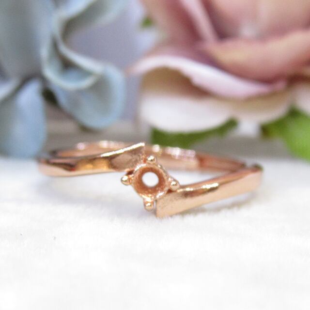 アウトレット3㎜ 4爪 アルタネイト S925 リング台 PG