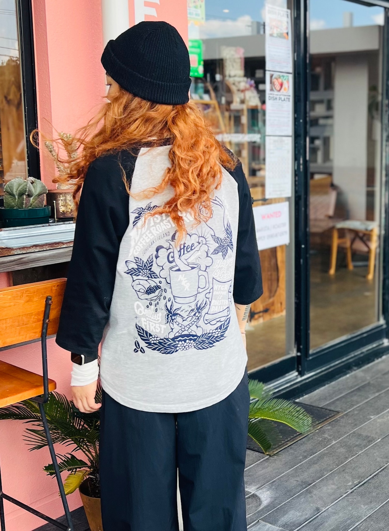 【NUTSTOWN】MO' COFFEE RAGLAN Tee【KEEP WEIRD】