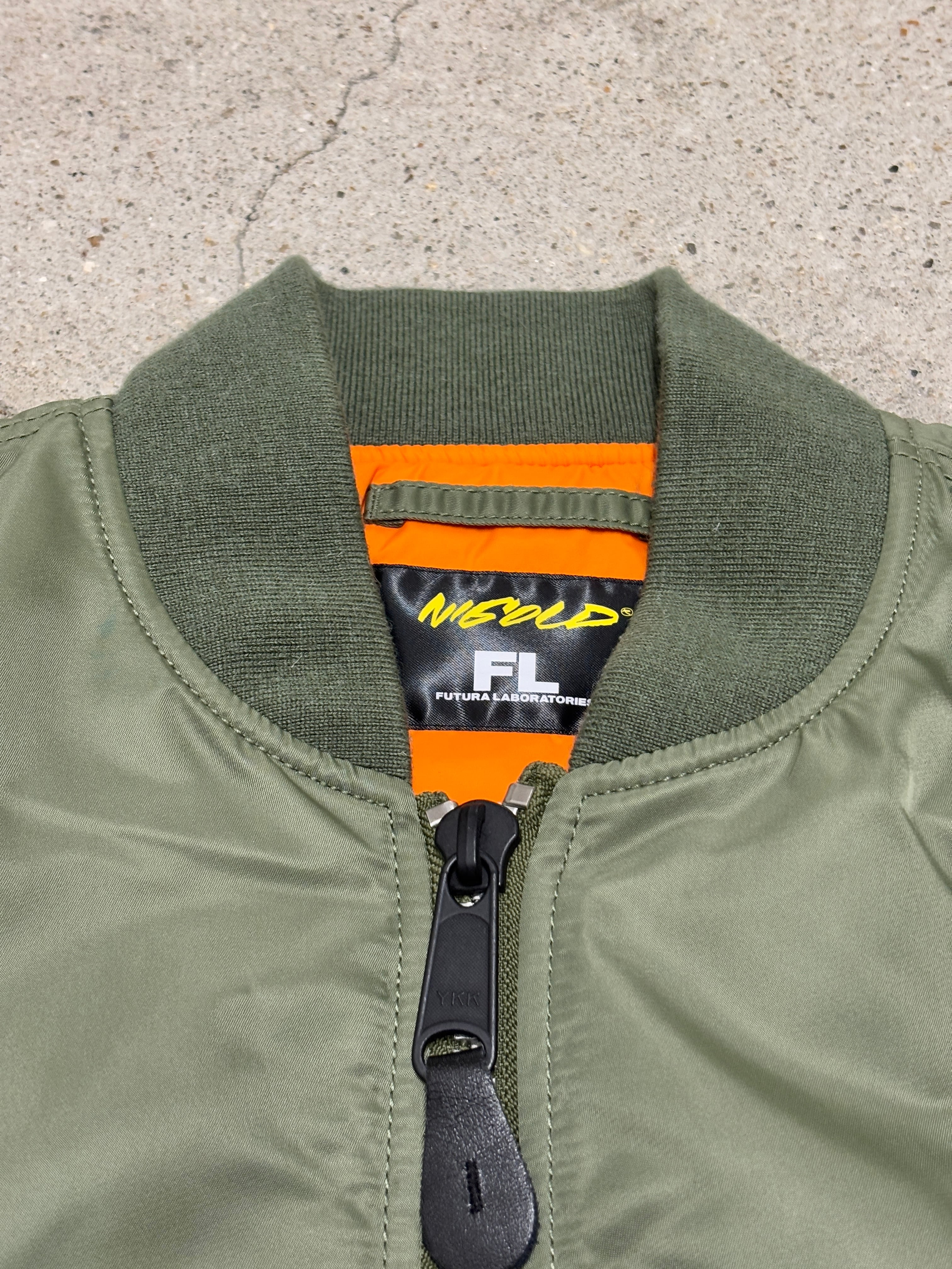 FUTURA Laboratories × NIGOLD/MA-1/Flight Jacket/M/刺繍ロゴ