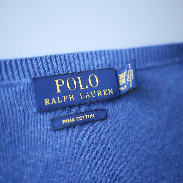 "Polo by Ralph Lauren" over silhouette blue knit vest