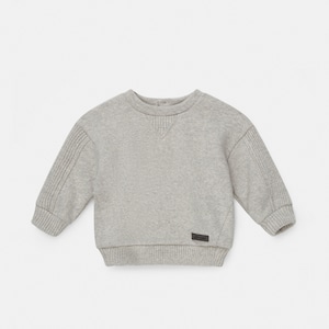 my little cozmo/Organic knit baby sweater/light grey/ADEL140