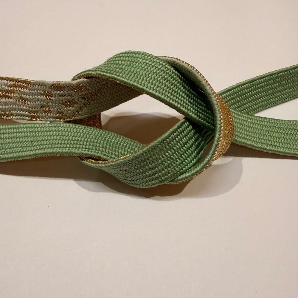 帯締め 新品 帯締め 帯〆 高麗組 手組み帯締め 平組 緑 礼装用 訪問着 色無地 正絹 絹100% 和装小物 6533