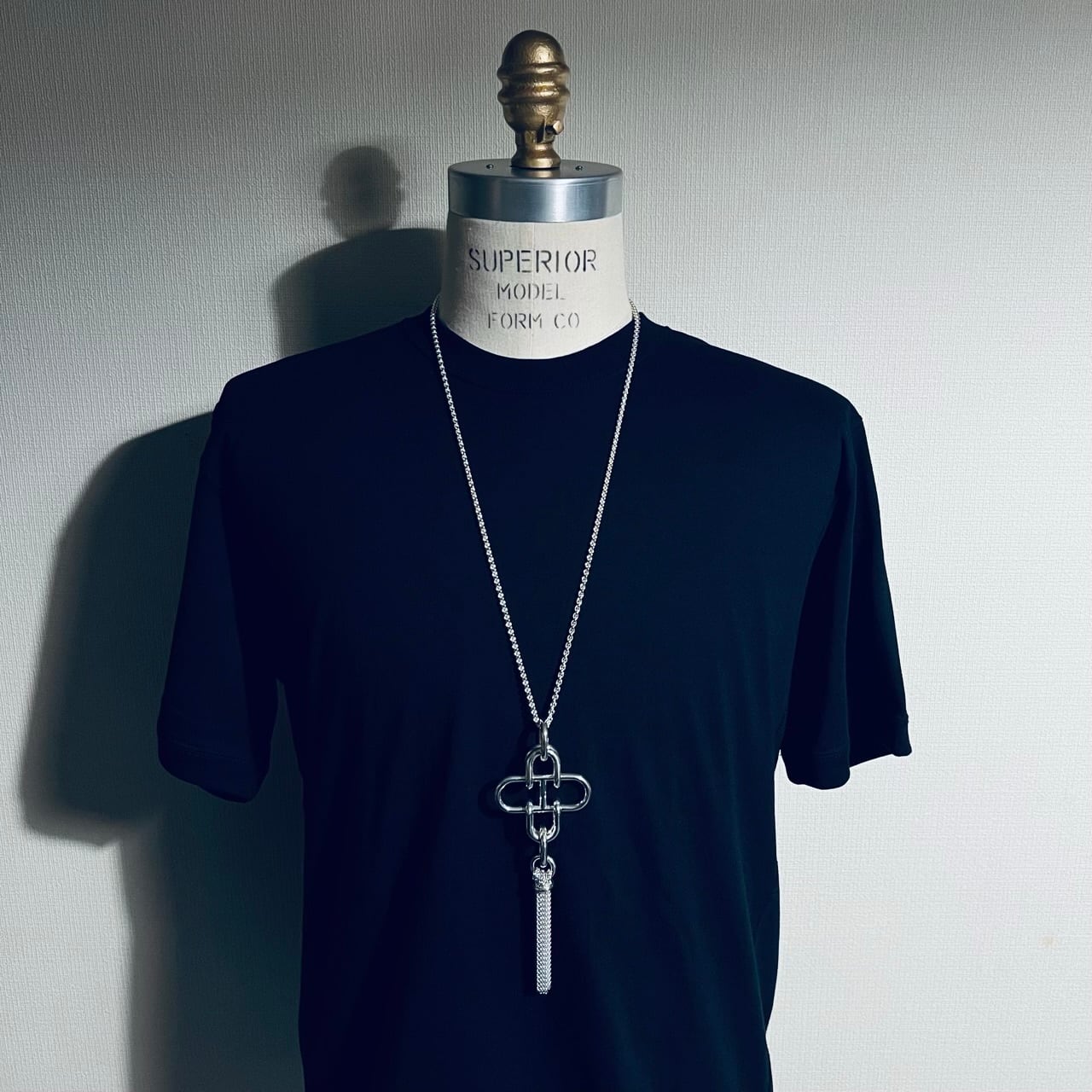 HERMES Rose de Mer Tassel Necklace Sterling Silver | エルメス