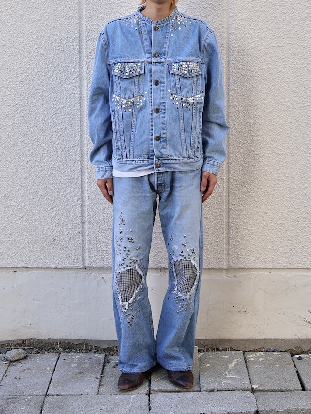 【Hannah Creak/26aw】Studded blouson light blue