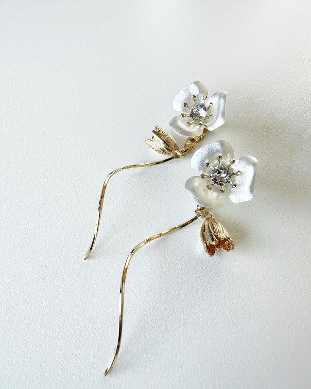 clear with tulip 【 White 】