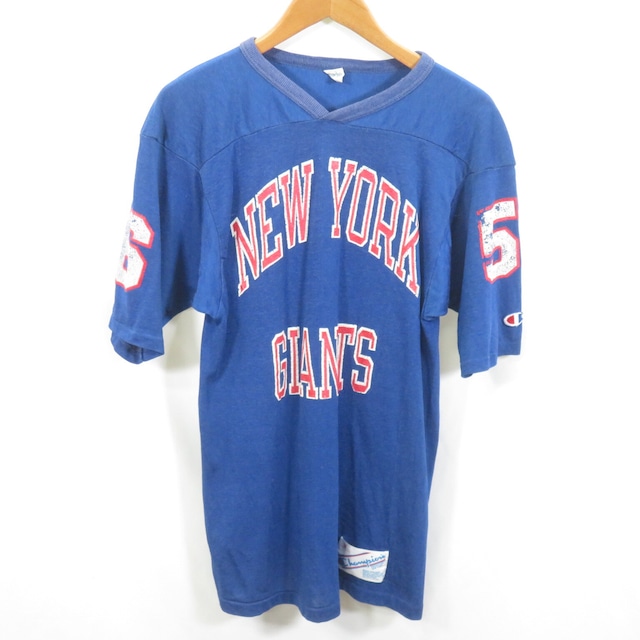 80s Champion USA製 NFL NEW YORK GIANTS ジャージ ゲームシャツ フットボール Tシャツ sizeM/チャンピオン 1004