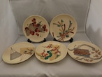 九谷変わり皿(５客) Kutani porcelain five plates