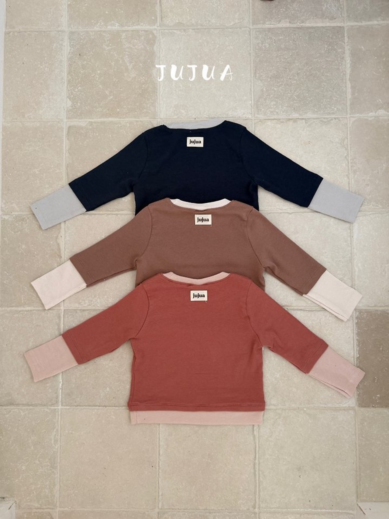 韓国子供服 / JUJUA / 26Autumn / レイヤード Tシャツ / 秋服 *XS~XL*