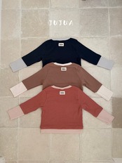 韓国子供服 / JUJUA / 26Autumn / レイヤード Tシャツ / 秋服 *XS~XL*