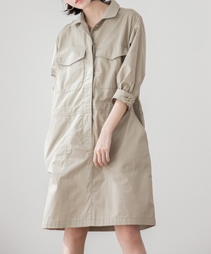 ミリタリーシャツワンピ【w-30432】