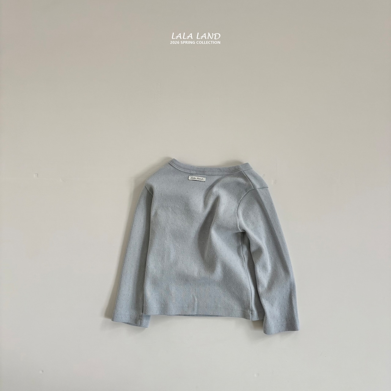 LALALAND 26/SS (Kids)Eyelet slim long-sleeve tee