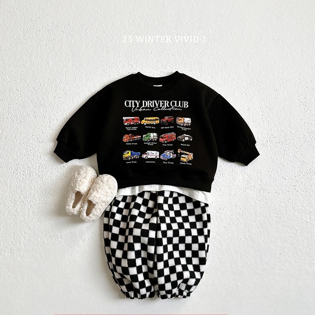 [即納XS/S]≪VIVID-I≫fleece printed jogger pants vans 1