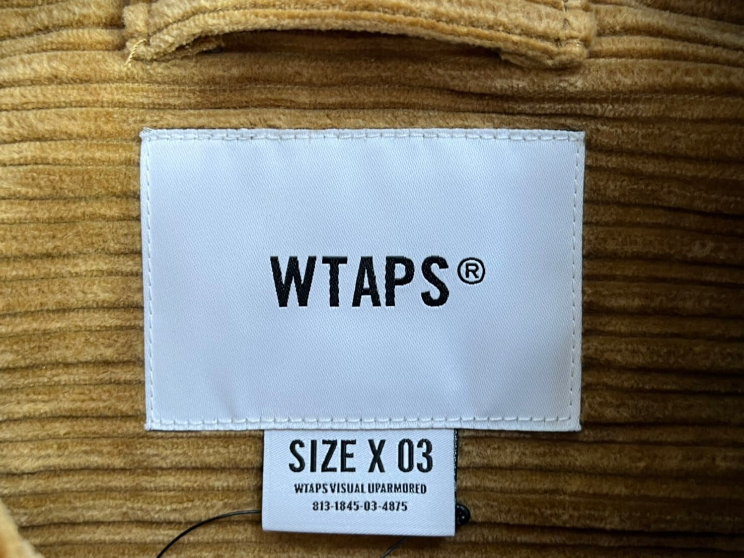 WTAPS 21AW WCPO LS CORDUROY SHIRT CAMEL LARGE 212WVDT-SHM04 57336 