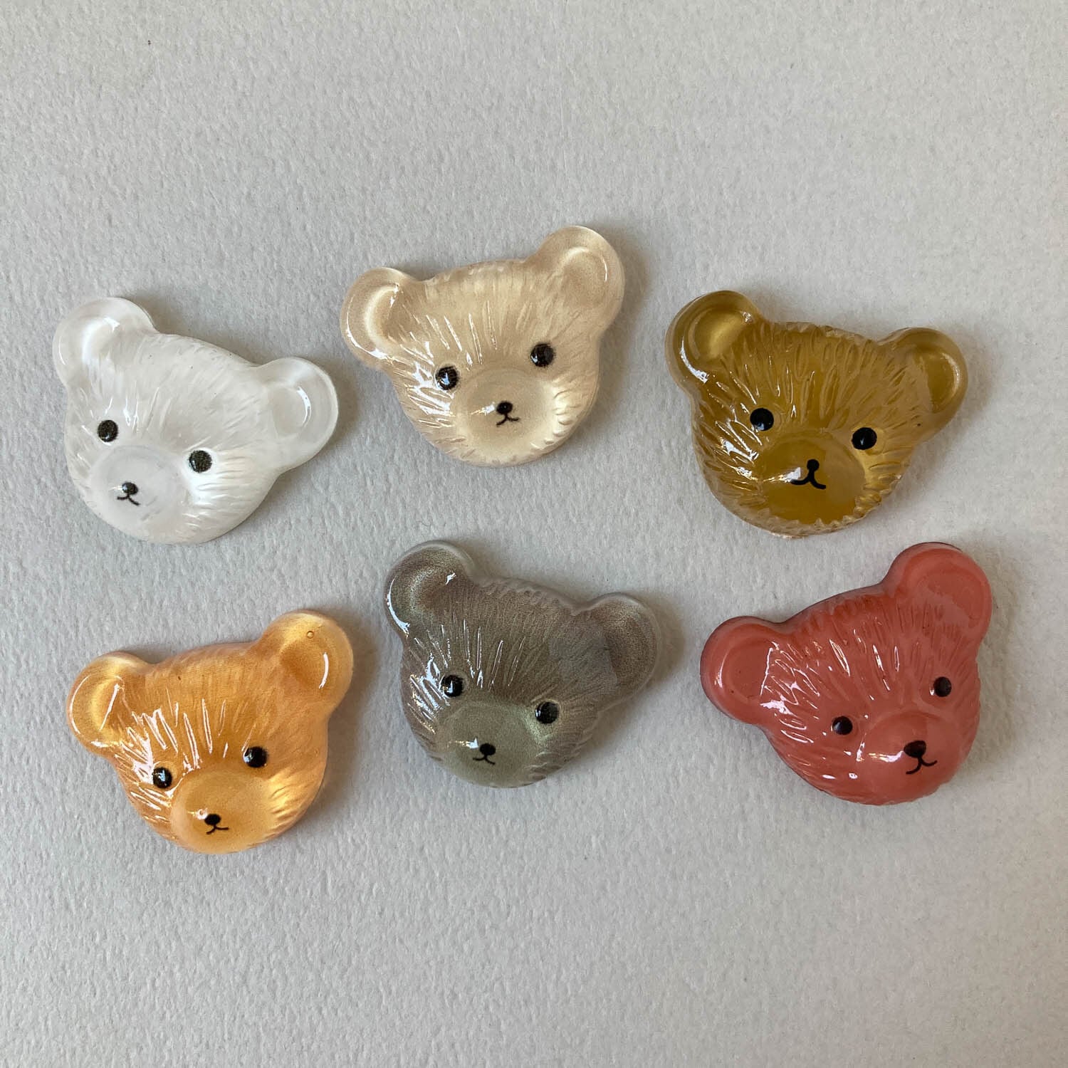 〈新色追加〉テディベアお顔のデコパーツ(24mm)
