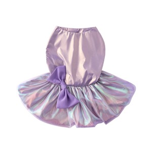 BOWKNOT GLOSSY DRESS（Purple） / OVER GLAM