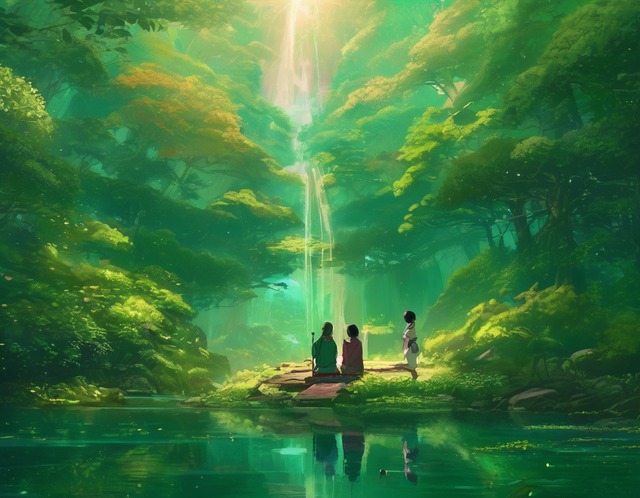 神秘の里の人々