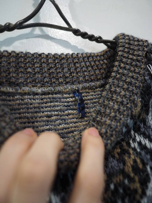 Vintage Patterned Jacquard Knit Sweater