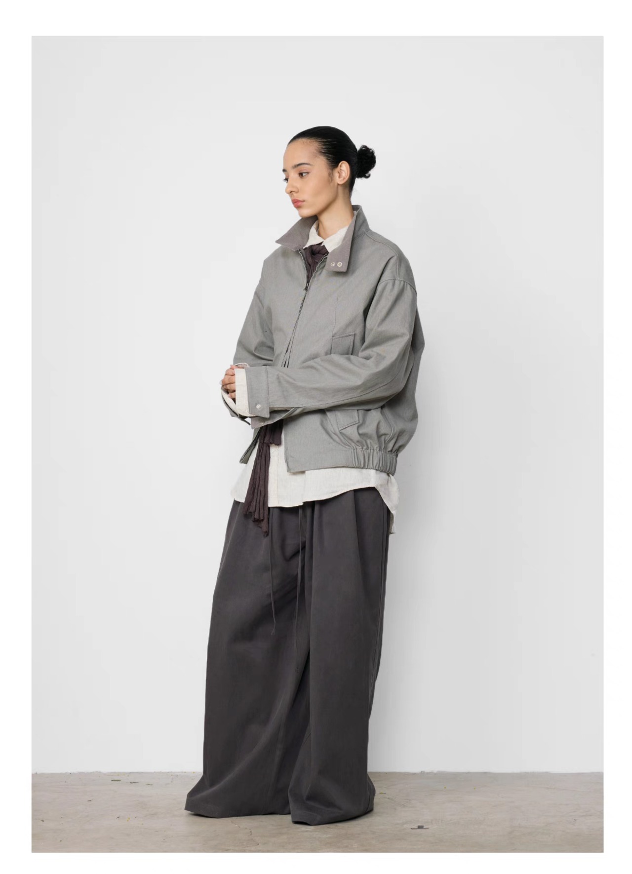 DECESOLO 25SS レトロウォッシュス ルーズウィングトップ