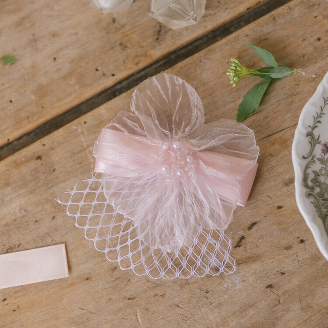 即納販売　Fairy Flower Pin ［pink］ フェアリーフラワーヘアピン　韓国犬服　kiki&nini